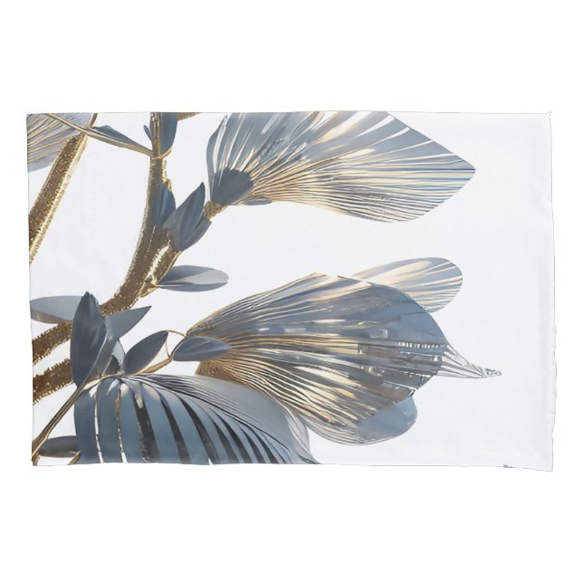 Housse D'oreillers Blue Floral Design Plant (devant)