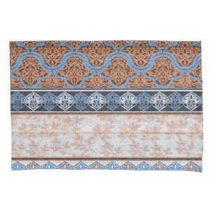 Housse D'oreillers Boho Floral Stripes : Ethnic Seamless Collection