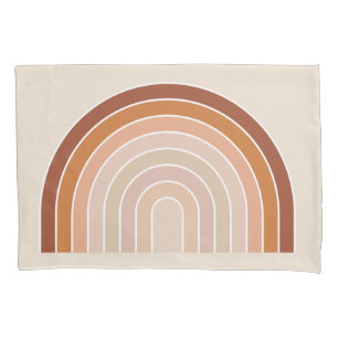 Housse D'oreillers Boho Rainbow Beige Terracotta