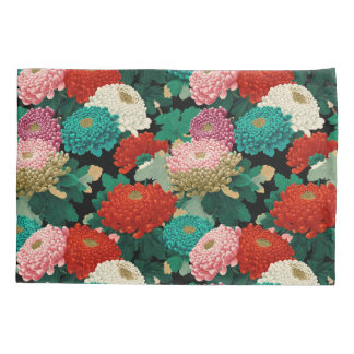 Housse D'oreillers Bold Chrysanthemums Vintage Floral Patttern