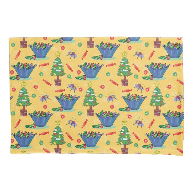 Housse D'oreillers Bonbons de Noël (devant)
