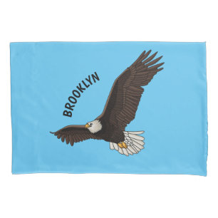 Housse D'oreillers Bonne illustration de dessin d'aigle à chauve-sour