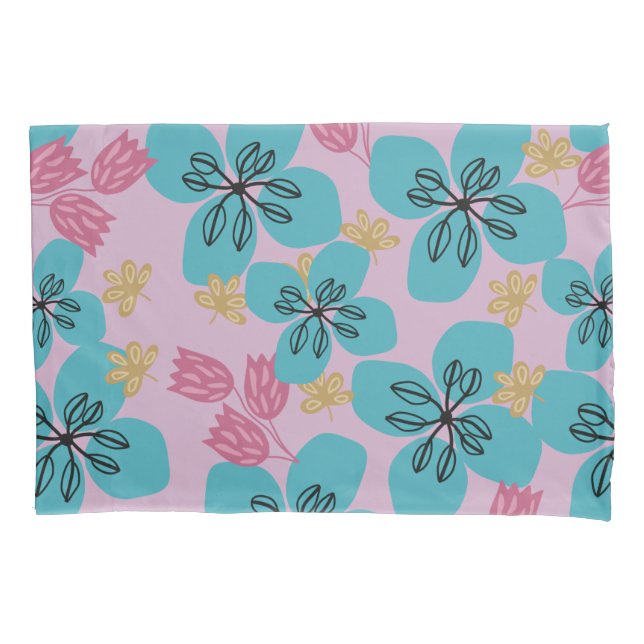 Housse D'oreillers Bonne mère d'anniversaire rose floral (devant)