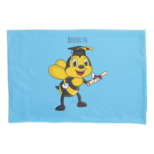 Housse D'oreillers Bonne remise des diplômes des abeilles (devant)
