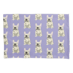 Housse D'oreillers Bouledogue français crème,