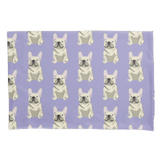 Housse D'oreillers Bouledogue français crème,