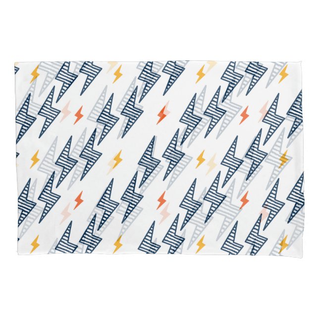 Housse D'oreillers Boulons de foudre Doodle Flash transparent (devant)