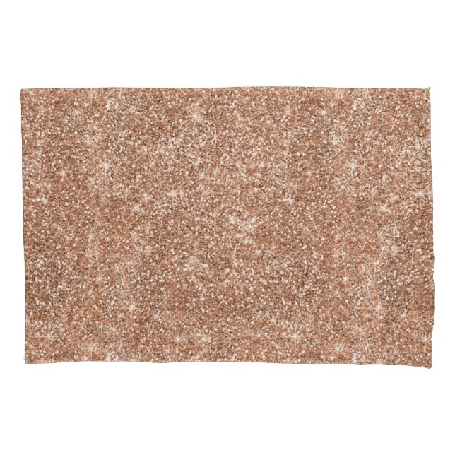 Housse D'oreillers Bouteille d'eau rose d'or de parties scintillantes (devant)