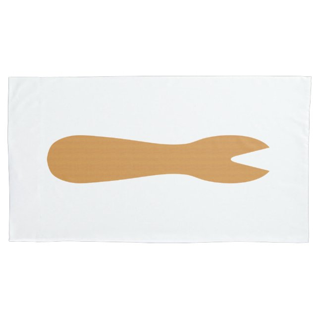 Housse D'oreillers Boutique de Fish & Chips Fourchette en Bois (devant-gauche)
