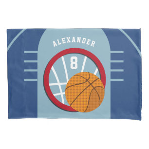 Housse D'oreillers Boy Ado Basketball Court Ball Hoop Personnalisé