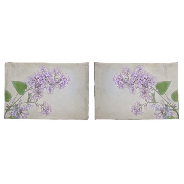 Housse D'oreillers Branche Lilac aquarelle (Dos-Set)