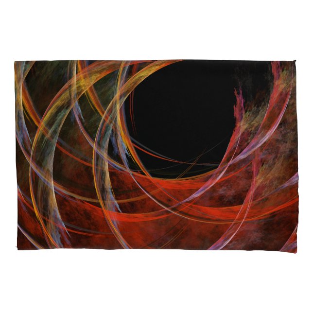 Housse D'oreillers Briser le Cercle Vortex de Feu Art Abstrait (devant)