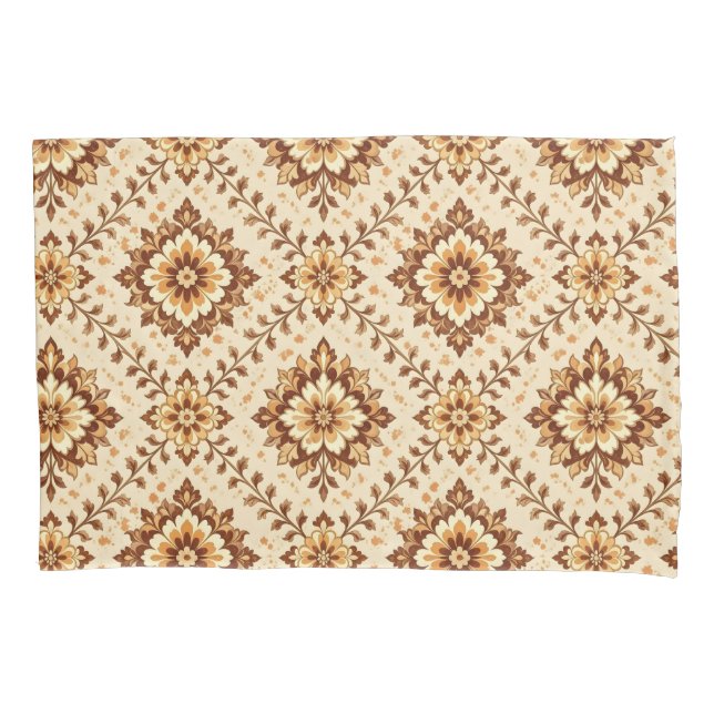 Housse D'oreillers Brown vintage shabby pattern (devant)