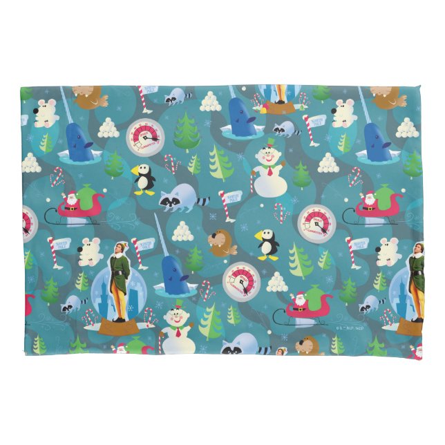 Housse D'oreillers Buddy l'elfe et personnages Motif Turquoise (devant)