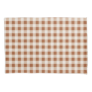 Housse D'oreillers Buffalo Brown Beige Plaid Décor Rustique