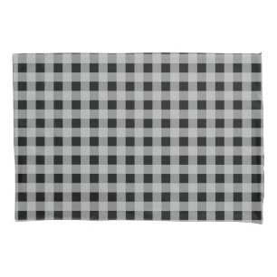 Housse D'oreillers Buffle gris noir Plaid Décor moderne
