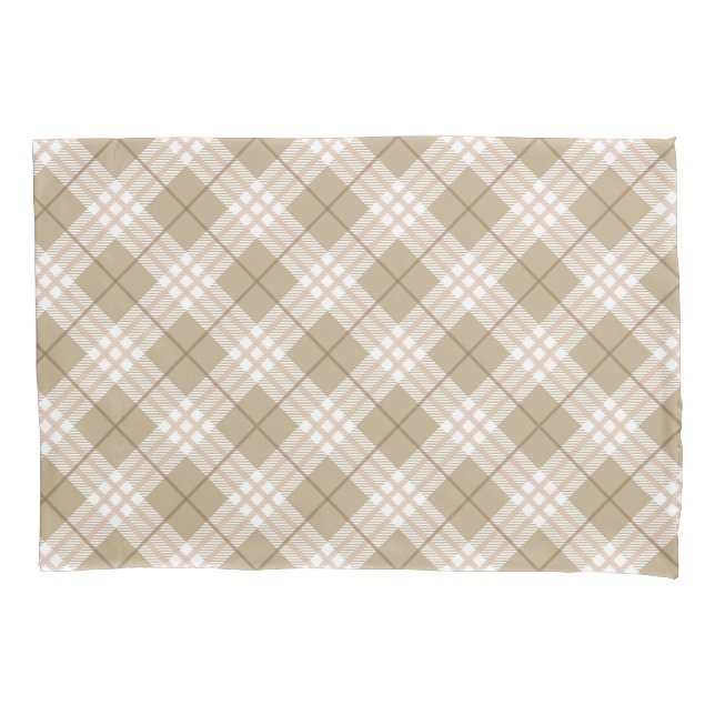 Housse D'oreillers Buffle Tan Beige Brown Plaid Tartan Plaid (devant)