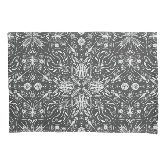 Housse D'oreillers Bugs, blanc cassé sur noir (devant-gauche)