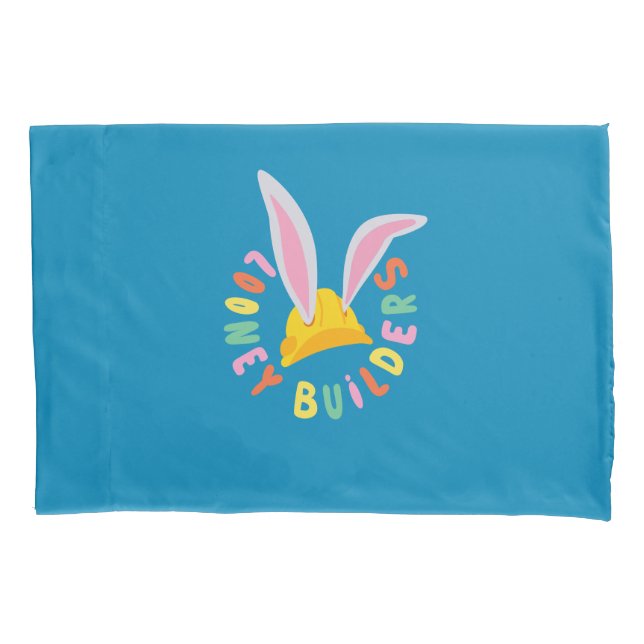 Housse D'oreillers BUGS BUNNY BUILDERS™| Logo du cercle du casque (devant)