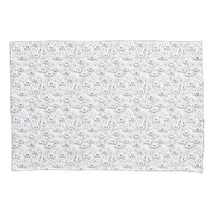 Housse D'oreillers Bunches de Bunnies sur blanc - motif sans soudure.