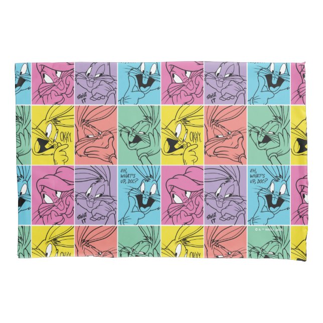 Housse D'oreillers BUNNY™ - Expressions de blocs de couleur (devant)