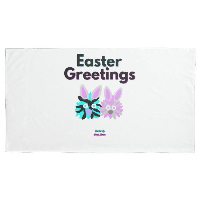 Housse D'oreillers Bunny Fuzzies King Size (devant)