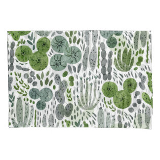 Housse D'oreillers Cactus Aquarelle main peint Motif