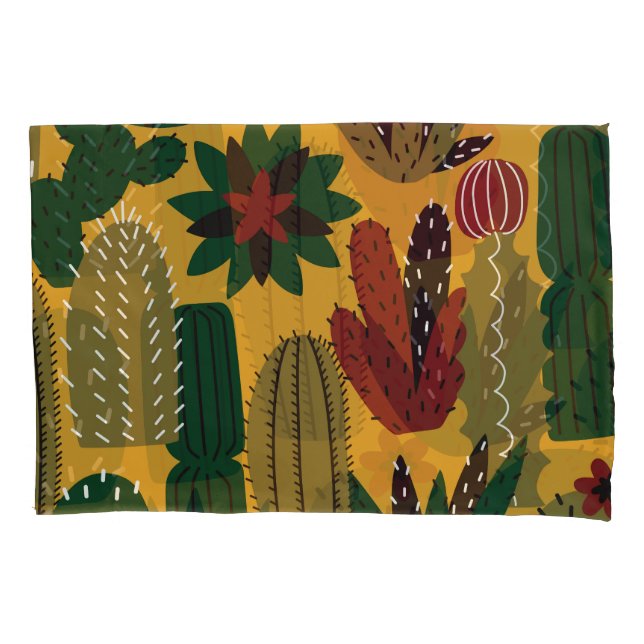 Housse D'oreillers Cactus et succulents : Vintage (devant)