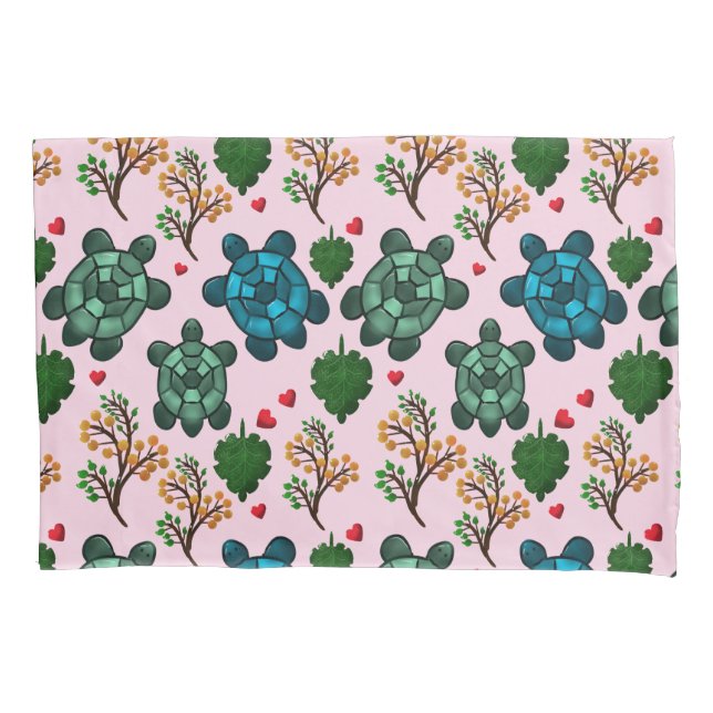 Housse D'oreillers Cadeau pour amateur de tortues marines, motif de t (devant)