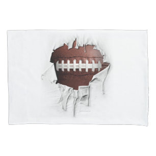Housse D'oreillers Caisse blanche déchirée de coussin du football