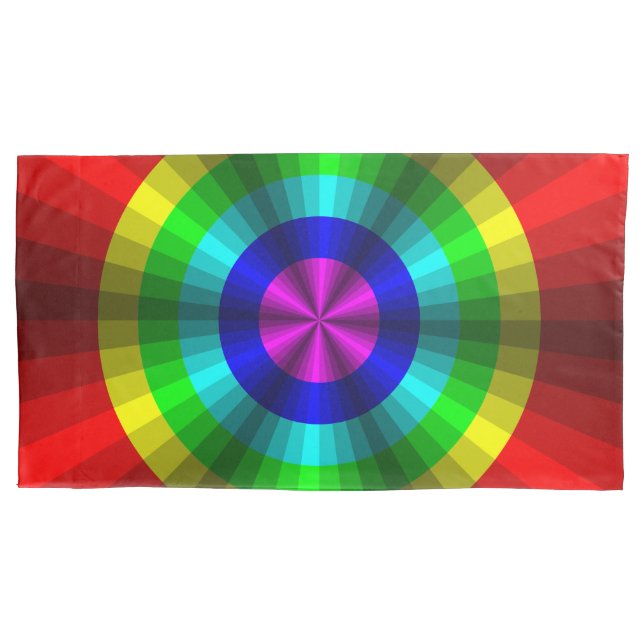 Housse D'oreillers Caisse de coussin d'arc-en-ciel d'illusion optique (devant)