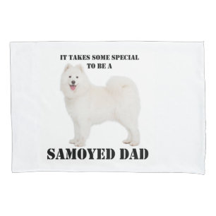 Housse D'oreillers Caisse de coussin de papa de Samoyed