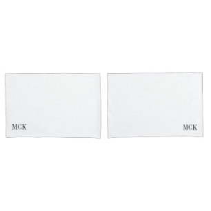 Housse D'oreillers Caisse faite sur commande de coussin de monogramme