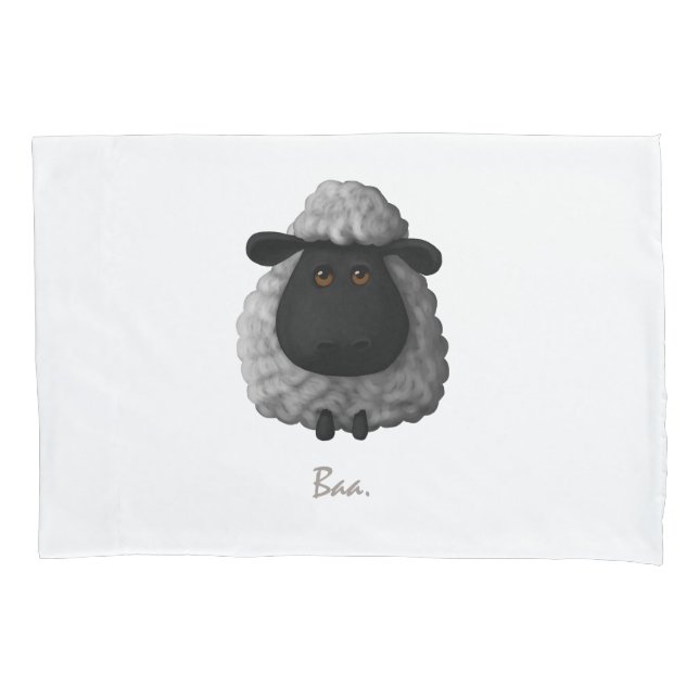 Housse D'oreillers Caisse mignonne de coussin de moutons (devant)