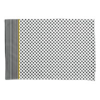 Caisse noire et blanche de coussin de point de