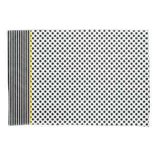 Housse D'oreillers Caisse noire et blanche de coussin de point de