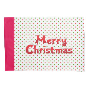 Housse D'oreillers Caisse rouge et verte de coussin de Noël de point