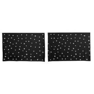 Housse D'oreillers Caisses étoilées noires de coussin de conception