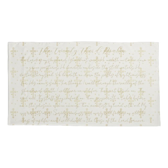 Housse D'oreillers Calligraphie de vingt-troisième psaume Pillowcase  (Dos)