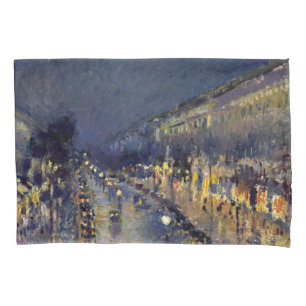 Housse D'oreillers Camille Pissarro - Boulevard Montmartre en nuit