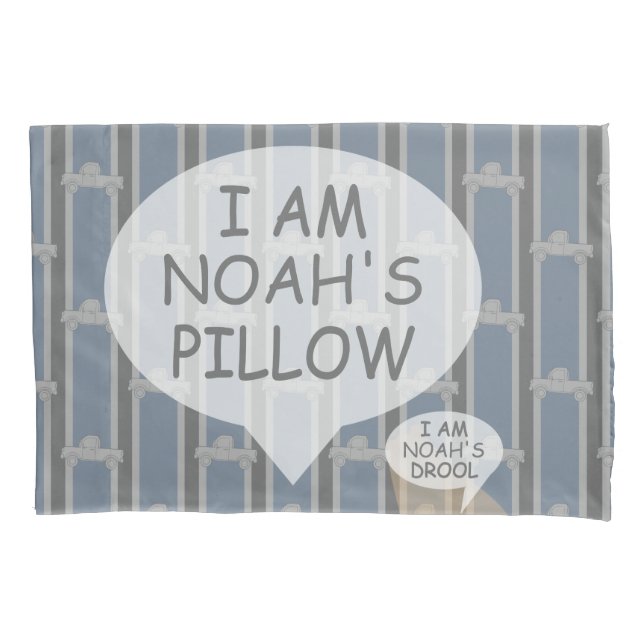 Housse D'oreillers Camion de ramassage personnalisable et amusant (devant)