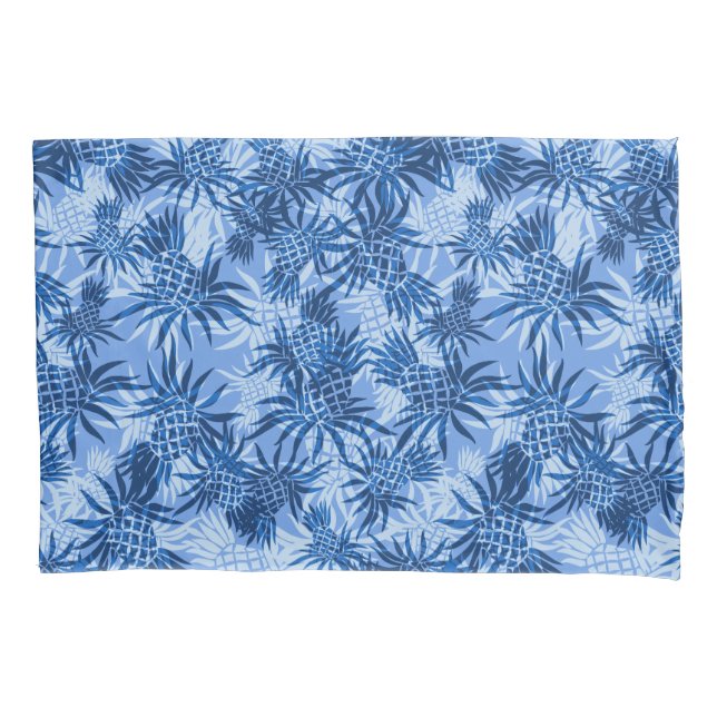 Housse D'oreillers Camo d'ananas Hawaiian Tropical - Bleu (devant)
