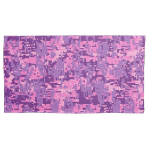 Housse D'oreillers Camo Numérique Rose Fille