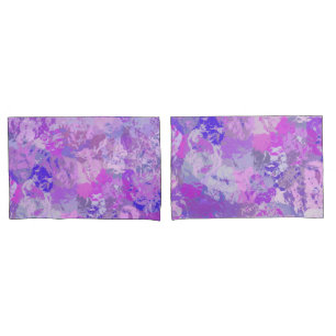 Housse D'oreillers Camo rose violet Abstrait