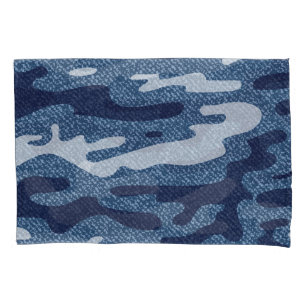 Housse D'oreillers Camouflage tacheté Denim Jeans Motif