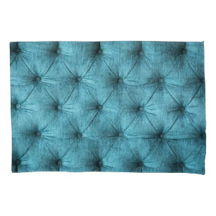 Housse D'oreillers Canapé en velours turquoise Gros plan