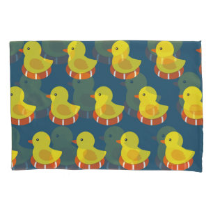 Housse D'oreillers Canard en caoutchouc jaune, mignon, motif sans sou