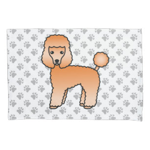 Housse D'oreillers Caniche jouet abricot Chien de dessin animé mignon
