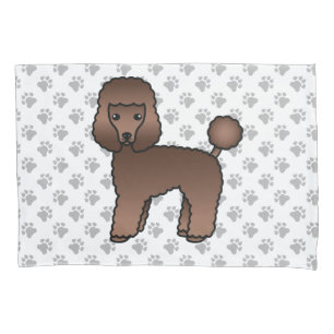 Housse D'oreillers Caniche jouet marron Chien de dessin animé mignon