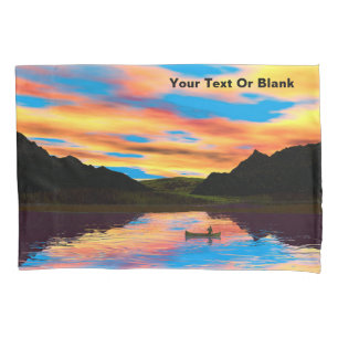 Housse D'oreillers Canot Sur Sunset Lake